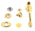 Baldwin 85315.003.FD Logan Sectional Trim Dummy Handleset with Classic Knob, Lifetime Polished Brass