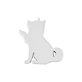 Catland 犬 エンブレム チャーム イヌ かわいい カーステッカー プレートステッカー かっこいい シバイヌ おしゃれ 3D 金属製 防水 デカール シール ラベル 車用 バイク 自転車 スーツケース 装飾 カスタム パーツ 飾り シルバー 手遊び犬