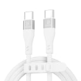USB-C & USB-C ケーブル for iPhone/Type-C 絡まないケーブル 65W 結束バンド付き USB PD対応 シリコン素材採用 Galaxy iPad Pro MacBook Pro/Air /iPhone15 16 17各種対応