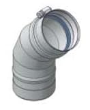 ProTechシステムFasnseal fselb4504 4 " 45度エルボ( 300131 )