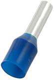 Morris 12762 Nylon Insulated Ferrule Din Standard 6 AWG Wire Range .472-Inch Pin Length Blue 100-Pac