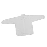 B Baosity 保護スーツ　防塵　静電気防止服　作業服　ラペル　XLサイズ　全3色 - 白