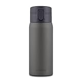 アイリスオーヤマ 水筒 ワンタッチ 350ml 真空断熱 保冷6時間キープ 保温69℃以上,保冷7℃以下 軽量200g 持ち 洗いやすい設計 お手入れラクラク SKB-O350 グレー