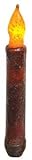 Hearthside LED Taper Candle Burnt Burgundy Wax Dipped Country Primitive Lighting Dcor by BCD