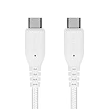 オウルテック 超タフ Type-Cケーブル 1m 断線に強い PD60W 急速充電 データ転送 480Mbps USB-C やわらか ケーブルバンド付き 耐屈曲10万回以上 Type-C to Type-Cケーブル ホワイト OWL-CBA4CC10-WH