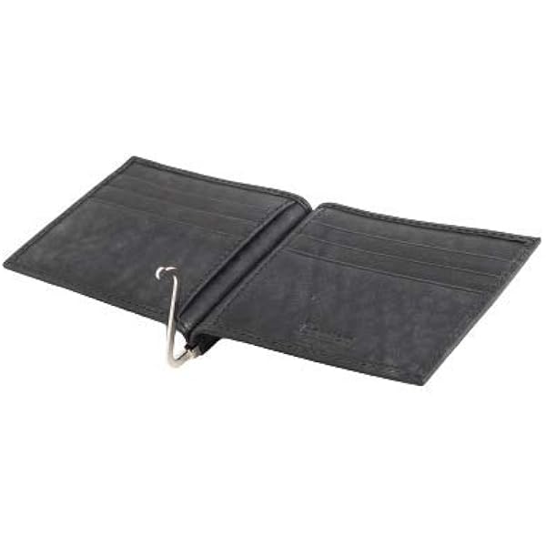 coach ブラックレザー マネークリップ 二つ折り 送料・代引手数料無料】◇【中古】 コーチ マネークリップ付き二