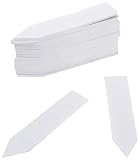 オーディオファン 園芸用ラベル 短冊形 花壇 鉢植の植物名表示に 約10cm×2cm100点セット F(白)