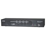 Corega PC4台用 PS/2USBDVIデュアルAudio対応 パソコン自動切替器(ボックスタイプ) CG-PC4KDLMCA