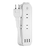 【6AC口＋3USBポート】ByDiffer 電源タップ USBコンセントタップ 最大9台充電 2m延長コード 1400W合計3.4A ケーブル巻き取り可能 180°スイングプラグ 急速充電 過負荷保護 収納しやすい USB テーブルタップ 【PSE認証済】 (ホワイト 2m)