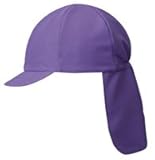 スクラムプラス（フラップ付き体操帽子　UV対策に・熱中症対策に たれ付き）ムラサキ フリーサイズ（57～60cm）/フットマーク株式会社
