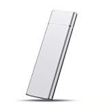 外付けSSD ポータブルSSD USB3.0 Type-C対応 小型 軽量 モバイルSSD 外付けストレージ アルミ合金 耐衝撃 データ保存 バックアップ用 PC/Mac/ゲーム機対応 プラグアンドプレイ(Silver,1TB)