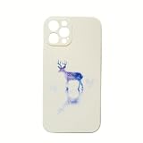 J＆Y Life iPhone12pro 小鹿 TPU さらさら手触り つや消し ケース クリアケース 柔軟 耐衝撃 滑り止め 指紋防止 カメラ保護 アイフォン 用 スマホケース 衝撃吸収 レンズ保護 ソフト スリム (iPhone12pro)