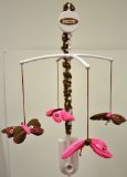 Butterflies pink/chocolate Musical Mobile by Bacati [並行輸入品]