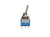 ギター/エフェクター/電子回路用 ミニスイッチ ON-ONタイプ １回路２接点３ピン ブルー (単品)