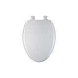 Bemis 1600e3 346調節可能なStatite細長いToilet Seat with Whisper閉じる、リネン