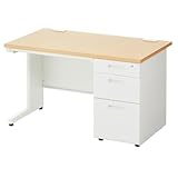 オフィスコム 法人様向け オフィスデスク スチールデスク 幅1200×奥行700×高さ700mm 片袖机 ホワイト/ナチュラル OC-SD127K-NAWH