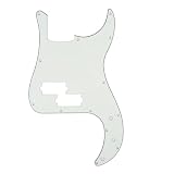 Musiclily 13穴 PBプレシジョンベース用ピックガードFender USA/Mexico製Standard Precision Bass用 、3Pパーチメント