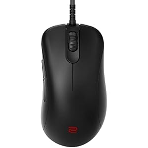 BenQ (ベンキュー) EC2-C Zowie 人間工学に基づいたゲーミングマウス | プロフェッショナルなeスポーツパフォーマンス | 軽量 | ドライバー | パラコードケーブル | 24ステップスクロールホイール | マットブラック | Mサイズ
