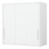 コクヨ　エディア　収納システム　高さ915mmタイプ　上置き　3枚引き違い戸　幅800×奥行き450mm カラー:SAW（ホワイト）