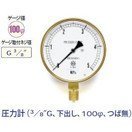 タスコ 圧力計 3／8インチG 下出し 100φ つば無 TA147B-135