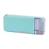 ソニック えんぴつチェック両面筆入 Ｗシート補強 うかサポ ミントブルー FD-8445-MB