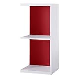 Garage グリッド収納庫GR 本棚 2段増設ユニット GR-0408Y トマトレッド