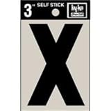 hy-ko 30434 3 "ブラックビニールself-stick文字X