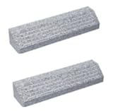 駐車場の本石自然石仕様車止め（カーストッパー） 幅600mm高110mm　パールホワイト　SPDX-WH 2個セット