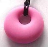Baby Teething Necklace for Mom Pretty Donut Shaped Pendant (Pink) [並行輸入品]