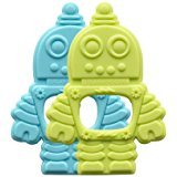 Sugarbooger Silicone Teether, Retro Robot, 2 Count