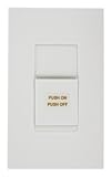 Leviton mni10 – 1lw 1000 W、単極と3方向、モネプリセットデジタル白熱Slide Dimmer、狭いFin、ホワイト