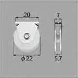 LIXIL部品 窓・サッシ用部品 戸車 網戸：戸車(マド・テラス12~61)[AZWS046] シルバー[AZWS046]