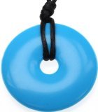 TrulyUnique Mom Donut Teething Pendant Necklace - Turquoise Blue by TrulyUnique