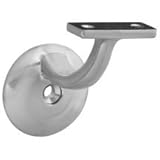 National Hardware Handrail Bracket Satin Nickel Knob