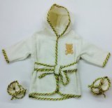 Rene Rofe ' Baby Boy 100 %コットンフード付きバスローブW /ブーティBiege ( 0 – 9 M