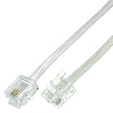ミヨシ MCO 電話機用6極4芯モジュラーコード 1m ホワイト TC-401WH