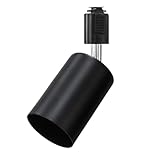 Luxour ダクトレール用スポットライト器具 LED電球無し 器具のみ E26 インテリア レールライト スポット照明 間接照明 ライティングレール ライティングレール用 ダクトレールライト LED一体型スポット レール専用 ダウンライト 天井照明 インテリア レールライト 照明器具 オシャレ (ブラックの器具のみ電球付属なし-E26, 1セット)