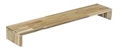WOODPRO アカシア モニター台 デスクシェルフ 幅95cm 高さ11cm 奥行20cm 無塗装 完成品 木製 モニタースタンド 卓上 パソコン台 ディスプレイ台 机上台 コの字ラック 受注生産