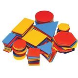 School Smart Attribute Blocks - Set of 120 - Assorted Colors