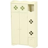 トイレラック(トイレ収納棚) 木製 可動棚付き クリーム