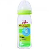 ピジョン 母乳実感哺乳びん 耐熱ガラス ライトグリーン 240mL×3個セット