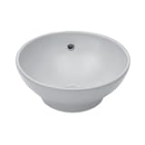 Porcher 15010 – 00.056 Como 15 – 3 / 4 "上カウンタVitreous中国バスルームシンクwithオーバーフロー、マットホワイト