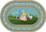Joy Carpets Kid Essentials Infants & Toddlers Oval Mary's Lamb Rug Multicolored 5'4 x 7'8 [並行輸入品]