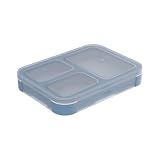 フードマン 弁当箱 立てて運べる 薄型弁当箱 700ml 抗菌仕様 [color/アッシュブルー] 4点ロックでしっかり固定 Wシーリングで汁漏れしにくい 抗菌フードマン700 FOODMAN