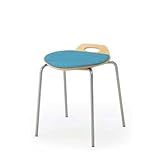 ITOKI（イトーキ） スタッキングスツール orno（オルノ）160DF 座面：ビニルレザー張 ターコイズブルー KJA-160DF-94S4