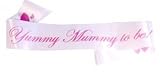 A Yummy Mummy To Be Satin Sash White/Pink by Shower My Baby
