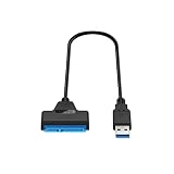 SATA-USB 3.0 変換ケーブル SATA変換ケーブル SATA USB 変換アダプター 2.5インチ SSD/HDD用 SATAケーブル 5Gbps高速転送 SATA3 コンバーター USB3.0 2TB SSD/HDD 外付け 変換 コネクタ ハードディスク ポータブル 容量2TB Windows/Mac OS 両対応 (3.5インチのHDDは対応しておりません)