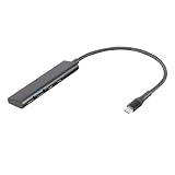 Digio2 USB3.2Gen1 Type-C 4ポート Cx2/Ax2 アルミ USBハブ ブラック Z0123