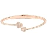 Kate Spade New York Yours Truly Pave Open Hinge Cuff Bracelet, Rose Gold Plated Metal, OS, OS, Rose Gold Metal Cubic Zirconia
