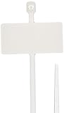Identification Marker Horizontal Cable Tie, 18lbs Tensile Strength, 2" Bundle Diameter, 1.18" x 0.59